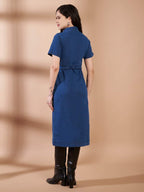 SOFY DENIM MIDI DRESS