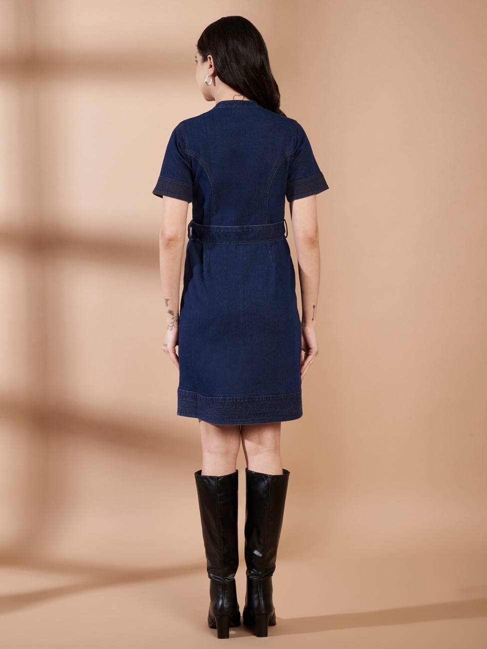 LAMA DENIM MINI DRESS