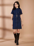 LAMA DENIM MINI DRESS