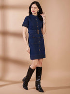 LAMA DENIM MINI DRESS