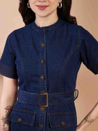 LAMA DENIM MINI DRESS