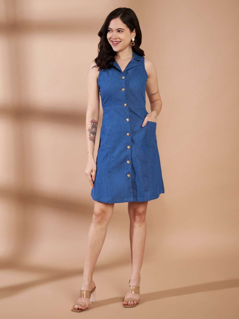 KIARA DENIM MINI DRESS