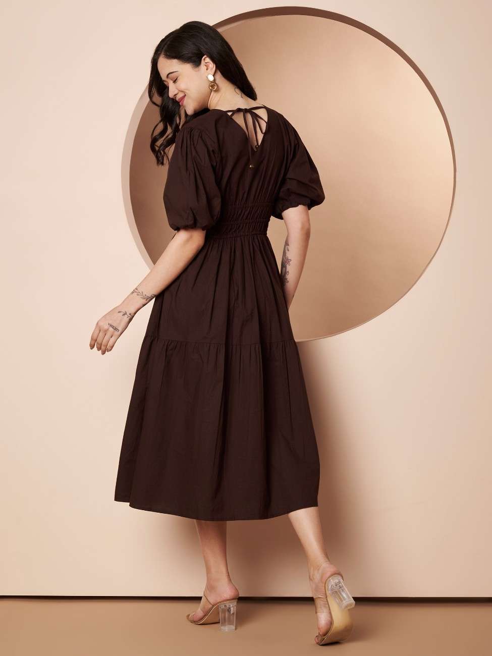 LINA WAIST SMOKKED DRESS