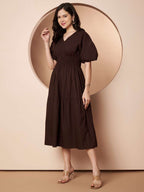 LINA WAIST SMOKKED DRESS