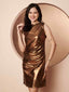 ROSA RUSHED  DRESS