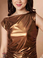ROSA RUSHED  DRESS