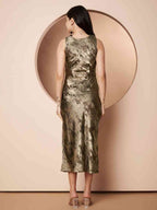 ZONA SHIMMER COWL DRESS